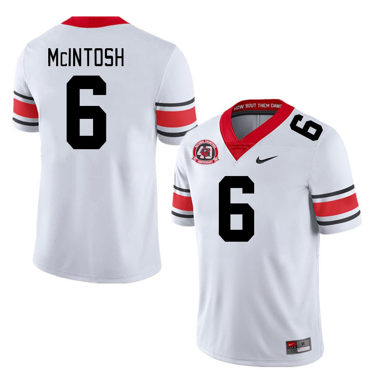 #6 Kenny McIntosh Georgia Bulldogs Jerseys Football Stitched-40th Anniversary
